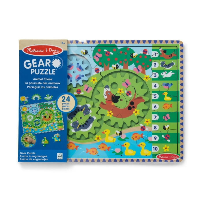 Melissa & Doug Tandhjulspuslespil i træ Animal Chase I-Spy i gruppen LEGETØJ, BØRN & BABY / Legetøj / Puslespil hos TP E-commerce Nordic AB (C79854)