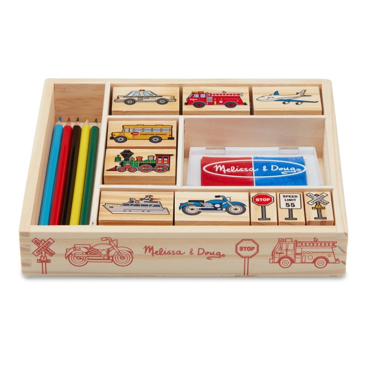 Melissa & Doug Stempelsæt i træ Køretøjer i gruppen LEGETØJ, BØRN & BABY / Legetøj / Hobbyartikler hos TP E-commerce Nordic AB (C79989)