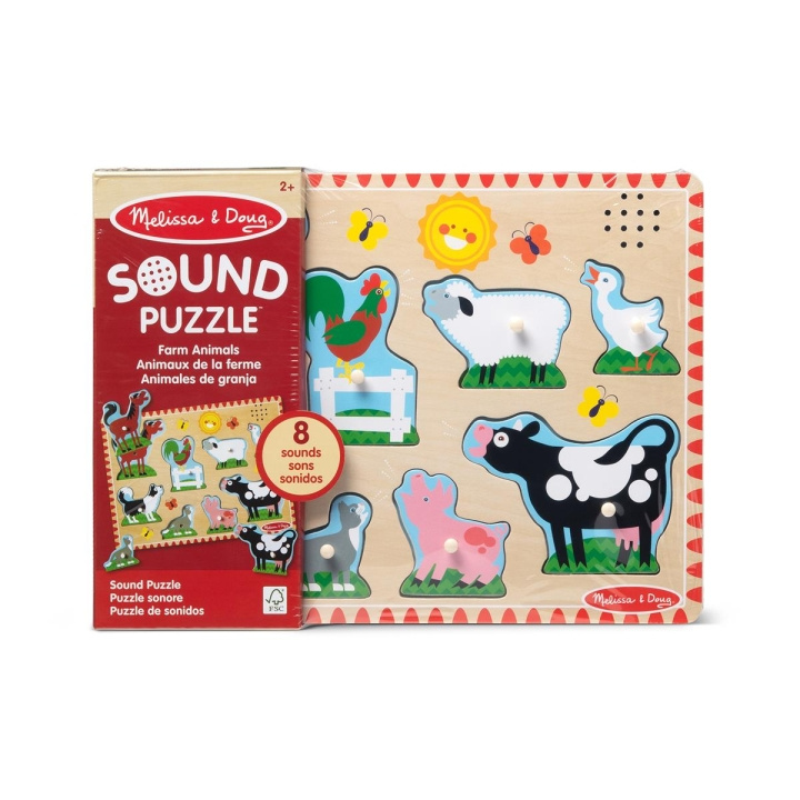 Melissa & Doug Lydpuslespil Bondegårdsdyr i gruppen LEGETØJ, BØRN & BABY / Legetøj / Puslespil hos TP E-commerce Nordic AB (C79997)