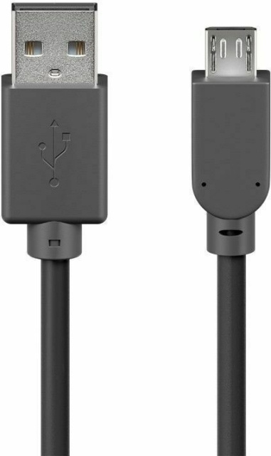 Cablexpert USB-A til Micro-B-kabel, 1,8 m, sort i gruppen COMPUTERTILBEHØR / Kabler og adaptere / USB / Micro-USB hos TP E-commerce Nordic AB (C80185)