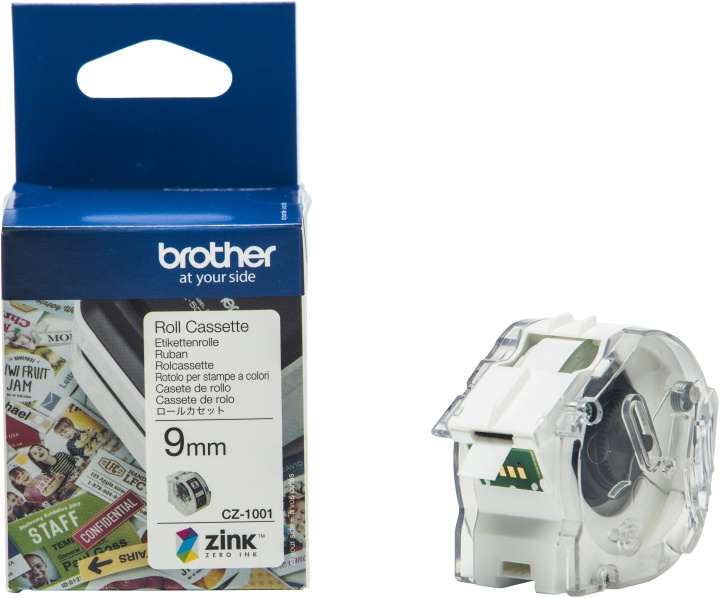 Brother CZ1001 selvklæbende tape, 9 mm x 5 m, hvid i gruppen COMPUTERTILBEHØR / Printere og tilbehør / Printere / Labelmaskiner og tilbehør / Tape hos TP E-commerce Nordic AB (C80188)