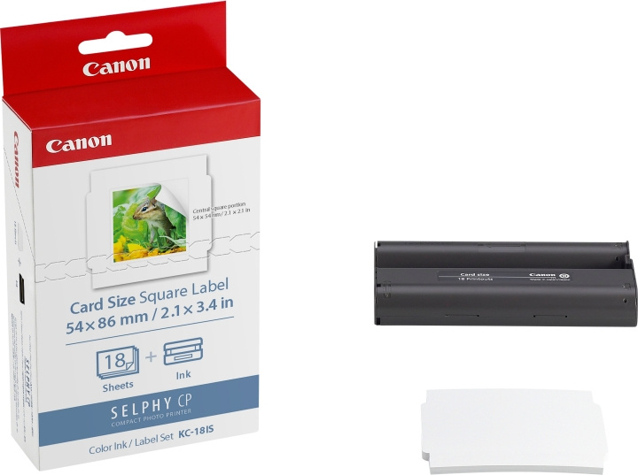 Canon KC-18IS-printsæt, 18 ark + farveblæk i gruppen COMPUTERTILBEHØR / Printere og tilbehør / Blæk og toner / Blækpatroner / Canon hos TP E-commerce Nordic AB (C80202)