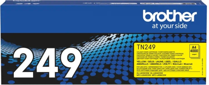 Brother TN249Y laserblækpatron, gul i gruppen COMPUTERTILBEHØR / Printere og tilbehør / Blæk og toner / Blækpatroner / Brother hos TP E-commerce Nordic AB (C80405)