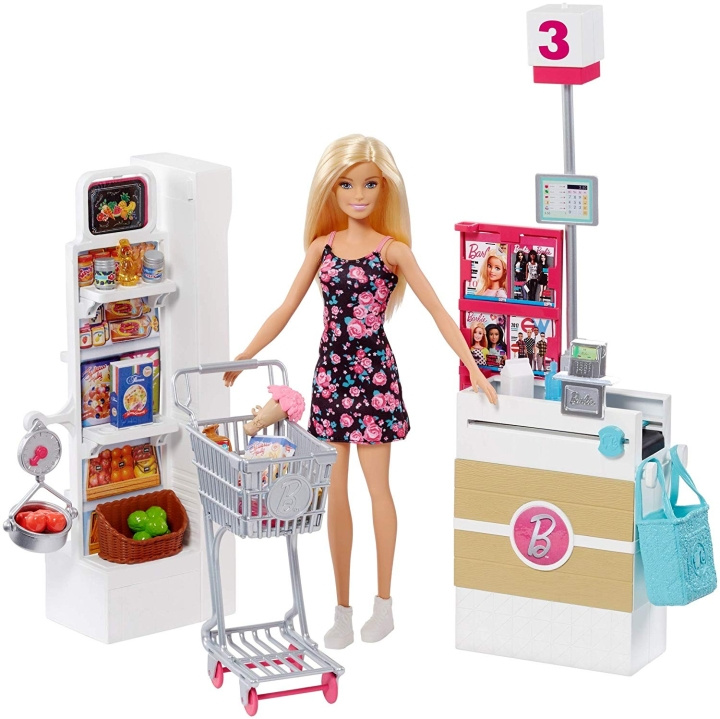 Barbie Supermarked-sæt (FRP01) i gruppen LEGETØJ, BØRN & BABY / Legetøj / Docks og tilbehør hos TP E-commerce Nordic AB (C80528)