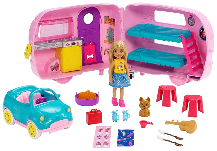 Barbie Chelsea transformerende autocamper (FXG90) i gruppen LEGETØJ, BØRN & BABY / Legetøj / Docks og tilbehør hos TP E-commerce Nordic AB (C80534)