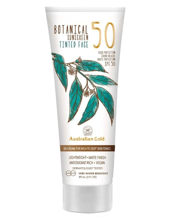 Australian Gold Botanical Tinted Face Cream SPF 50 88 ml - Rich/Deep i gruppen SKØNHED & HELSE / Hudpleje / Tanning / Solbeskyttelse hos TP E-commerce Nordic AB (C80571)