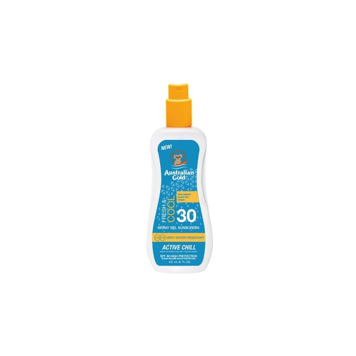 Australian Gold Active Chill Solcreme Spray Gel SPF 30 237 ml i gruppen SKØNHED & HELSE / Hudpleje / Tanning / Solbeskyttelse hos TP E-commerce Nordic AB (C80581)