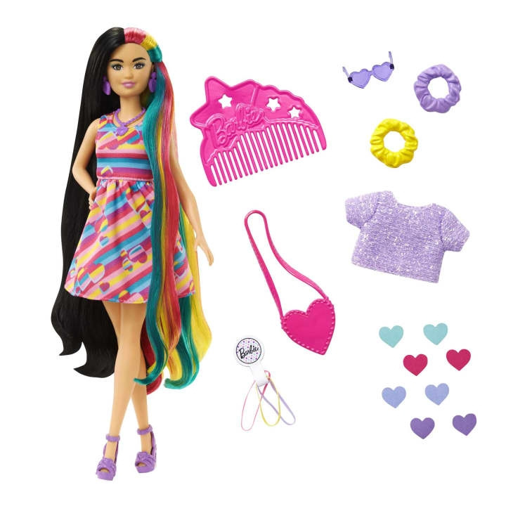 Barbie Totally Hair - Dukke med hjerte-tema (HCM90) i gruppen LEGETØJ, BØRN & BABY / Legetøj / Docks og tilbehør hos TP E-commerce Nordic AB (C80633)