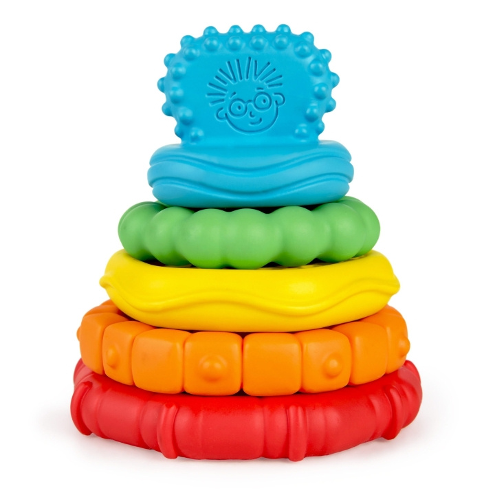 Baby Einstein Stack & Teethe™ Multi-Textured Bidering - (BE-12356) i gruppen LEGETØJ, BØRN & BABY / Babyleg (0-3 år) / Aktivitetslegetøj hos TP E-commerce Nordic AB (C80638)