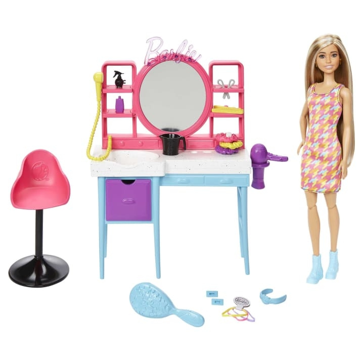 Barbie Totally Hair Salon (HKV00) i gruppen LEGETØJ, BØRN & BABY / Legetøj / Docks og tilbehør hos TP E-commerce Nordic AB (C80680)