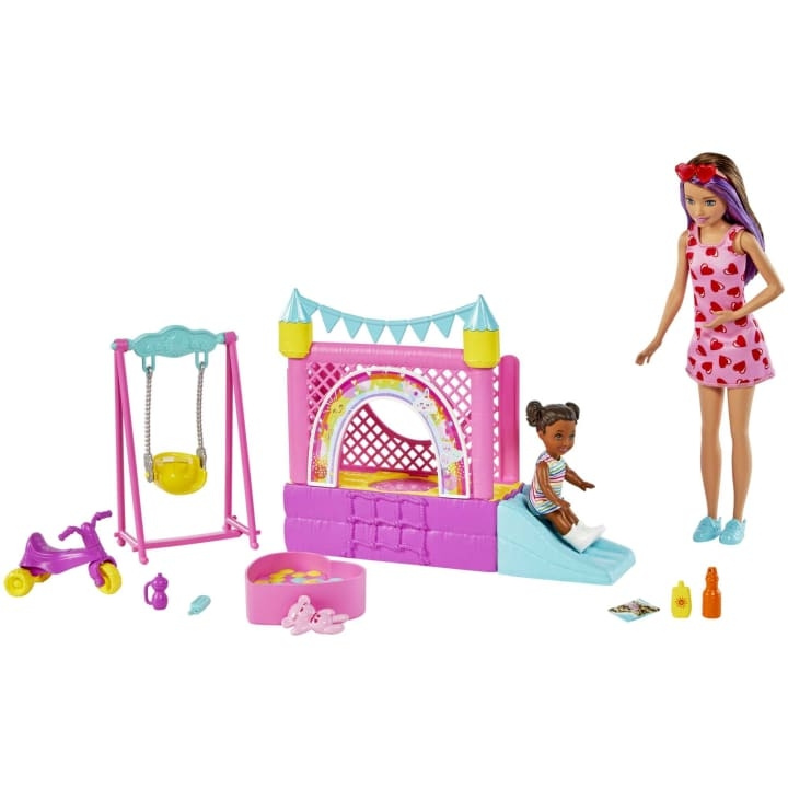 Barbie Skipper-legesæt - Babysitternes hoppeborg (HHB67) i gruppen LEGETØJ, BØRN & BABY / Legetøj / Docks og tilbehør hos TP E-commerce Nordic AB (C80684)