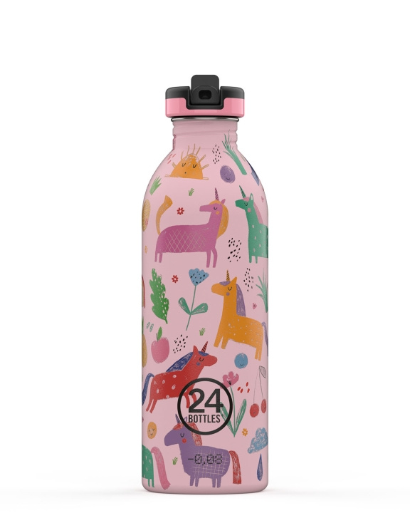 24Bottles - Kids Collection - Urban Bottle 500 ml m. sportslåg - Magic Friends (24B914) i gruppen SPORT, FRITID & HOBBY / Friluftsliv / Termokander & vandflasker hos TP E-commerce Nordic AB (C80739)