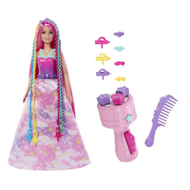 Barbie Dreamtopia Twist n\' Style dukke og hårstyling (HNJ06) i gruppen LEGETØJ, BØRN & BABY / Legetøj / Docks og tilbehør hos TP E-commerce Nordic AB (C80811)