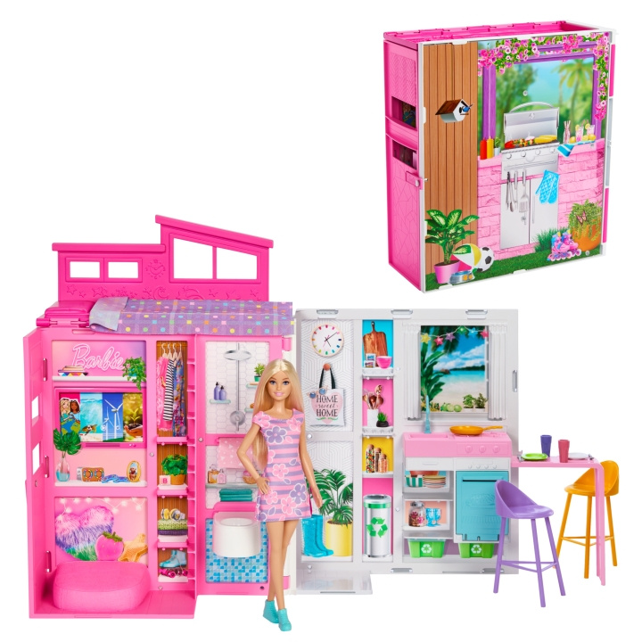 Barbie Getaway dukkehus og dukke (HRJ77) i gruppen LEGETØJ, BØRN & BABY / Legetøj / Docks og tilbehør hos TP E-commerce Nordic AB (C80820)