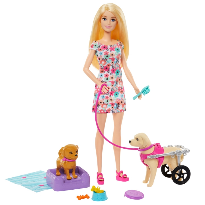 Barbie Legesæt til kæledyr med gang og hjul (HTK37) i gruppen LEGETØJ, BØRN & BABY / Legetøj / Docks og tilbehør hos TP E-commerce Nordic AB (C80821)