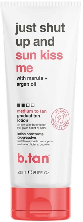 b.tan Just Shut Up & Sunkiss Me Gradual Medium Tan Lotion 236 ml i gruppen SKØNHED & HELSE / Hudpleje / Tanning / Brun uden sol hos TP E-commerce Nordic AB (C80851)