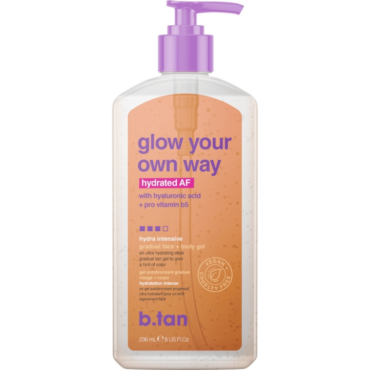 b.tan Glow Your Own Way Hydrated AF 236 ml i gruppen SKØNHED & HELSE / Hudpleje / Tanning / Brun uden sol hos TP E-commerce Nordic AB (C80865)