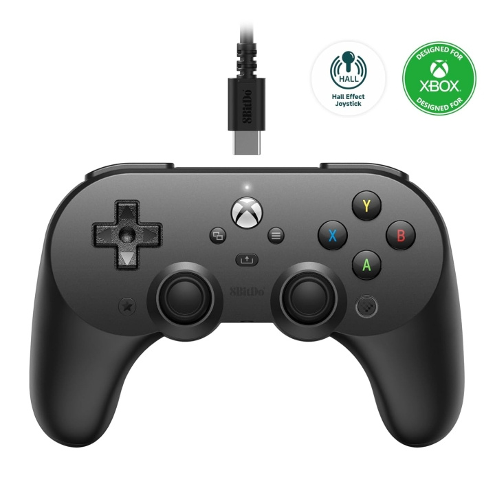 8Bitdo Pro 2 kablet Xbox-gamepad sort i gruppen HJEMMEELEKTRONIK / Spilkonsoller og tilbehør / Xbox One hos TP E-commerce Nordic AB (C80903)