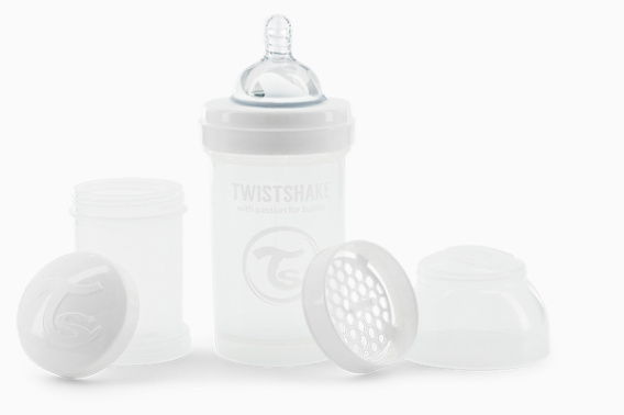 Twistshake Anti-Colic sutteflaske hvid 180 ml i gruppen LEGETØJ, BØRN & BABY / Mad & Drikke / Sutteflasker og tilbehør hos TP E-commerce Nordic AB (C80999)