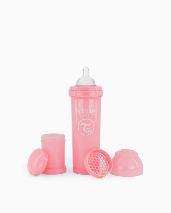 Twistshake Anti-Colic sutteflaske Pastel Pink 330 ml i gruppen LEGETØJ, BØRN & BABY / Mad & Drikke / Sutteflasker og tilbehør hos TP E-commerce Nordic AB (C81009)