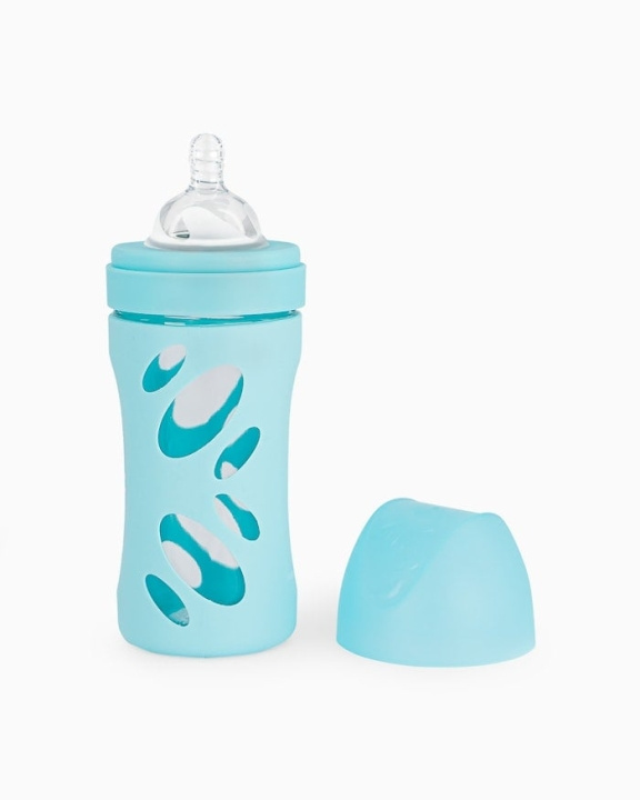 Twistshake Anti-Colic glasflaske pastelblå 260 ml i gruppen LEGETØJ, BØRN & BABY / Mad & Drikke / Sutteflasker og tilbehør hos TP E-commerce Nordic AB (C81013)