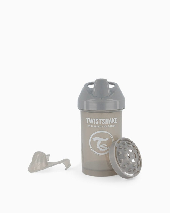 Twistshake Crawler Cup 8+m Pastel Grey 300 ml i gruppen LEGETØJ, BØRN & BABY / Mad & Drikke / Sutteflasker og tilbehør hos TP E-commerce Nordic AB (C81021)