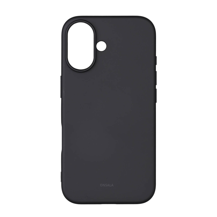 Onsala Mobilcover med Silikone Feel Black - iPhone 16 i gruppen SMARTPHONES & TABLETS / Mobil Beskyttelse / Apple / iPhone 16 hos TP E-commerce Nordic AB (C81312)