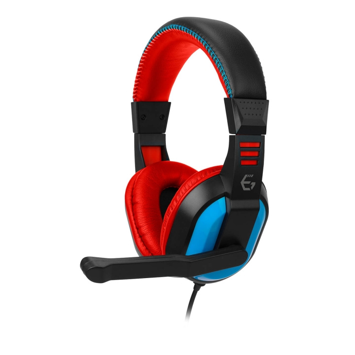 EgoGear Headset SHS10 Rød/Blå Kabel 3,5 mm til NSW i gruppen HJEMMEELEKTRONIK / Spilkonsoller og tilbehør / Nintendo Switch / Tilbehør hos TP E-commerce Nordic AB (C81319)