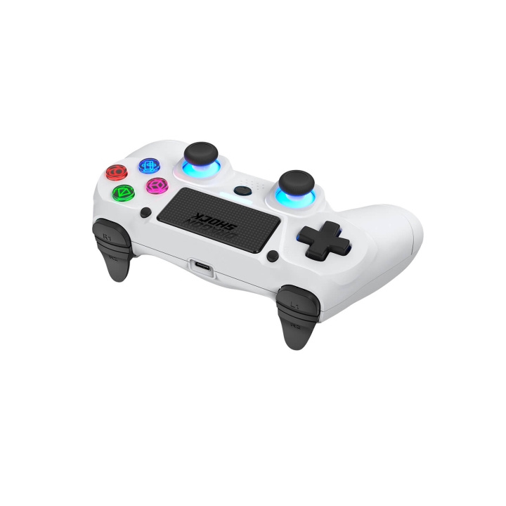 DragonShock Trådløs Controller Mizar til PS4 Hvid i gruppen HJEMMEELEKTRONIK / Spilkonsoller og tilbehør / Sony PlayStation 4 hos TP E-commerce Nordic AB (C81335)