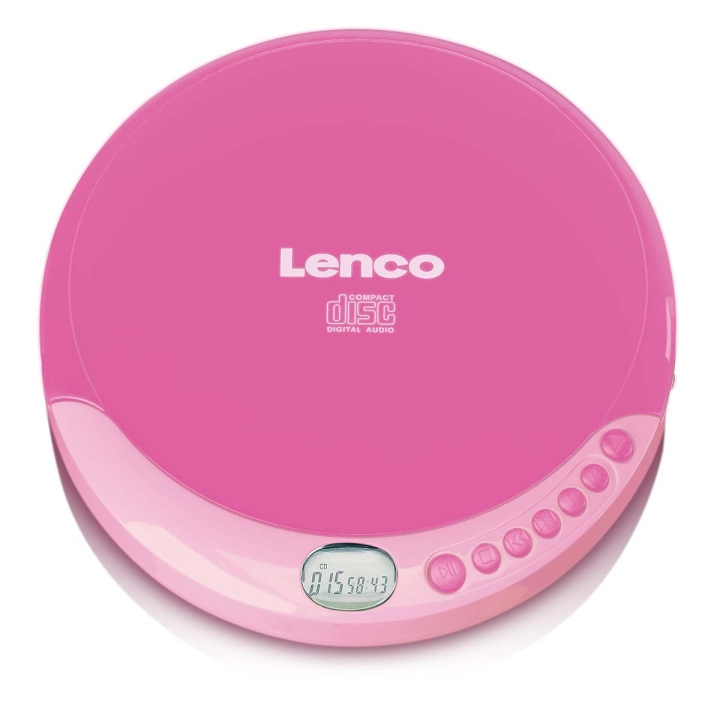 Lenco Bærbar cd-afspiller med opladningsfunktion Pink i gruppen HJEMMEELEKTRONIK / Lyd & billede / Hjemmebiograf, HiFi & Bærbar / Bærbar musikafspiller / CD-afspiller hos TP E-commerce Nordic AB (C81425)