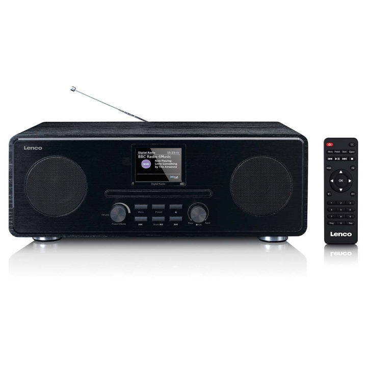 Lenco DAB+ FM-radio med CD MP3-afspiller Bluetooth Sort i gruppen HJEMMEELEKTRONIK / Lyd & billede / Hjemmebiograf, HiFi & Bærbar / Radio og vækkeure / Radio hos TP E-commerce Nordic AB (C81426)