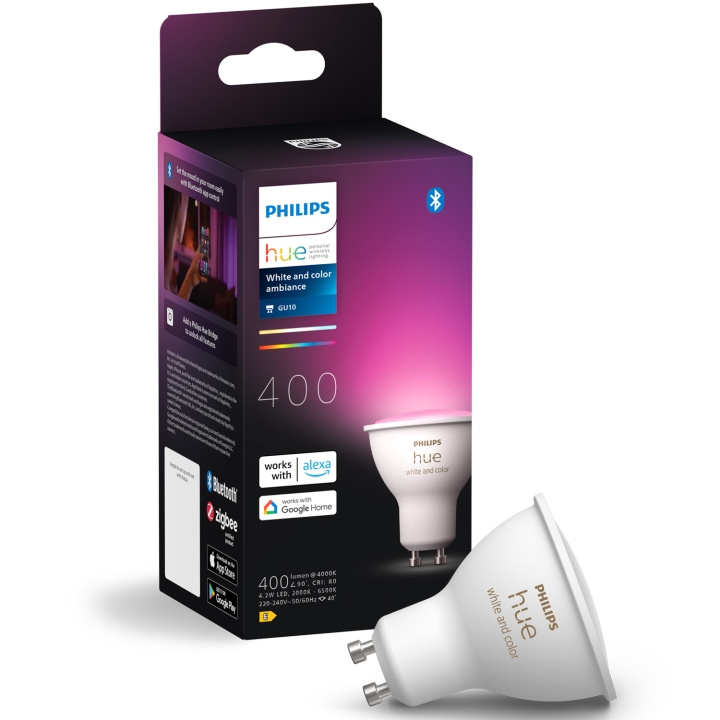 Philips Hue White and Color Ambiance GU10 400lm 1-pack i gruppen HJEMMEELEKTRONIK / Lys / LED lamper hos TP E-commerce Nordic AB (C81475)