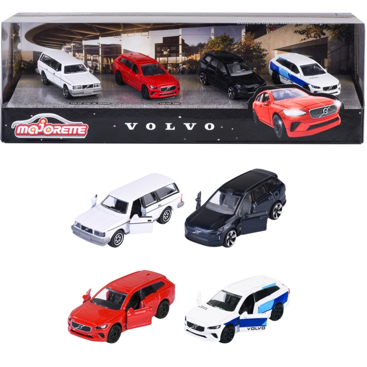 Majorette Volvo Bilar 4-Pack Presentförpackning i gruppen LEGETØJ, BØRN & BABY / Legetøj / Legetøjsbiler hos TP E-commerce Nordic AB (C81539)