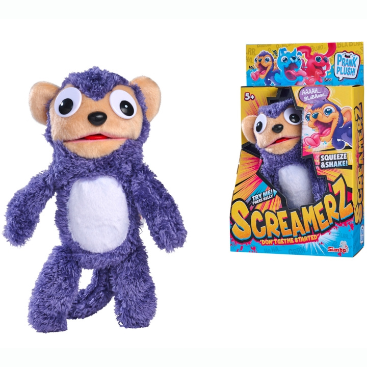 Simba Toys ScreamerZ Apa (30 cm) i gruppen LEGETØJ, BØRN & BABY / Babyleg (0-3 år) / Tøjdyr hos TP E-commerce Nordic AB (C81542)