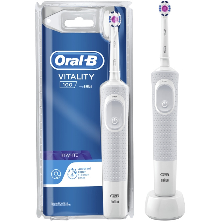 Oral B Eltandborste Vitality 100 3D White i gruppen SKØNHED & HELSE / Oral pleje / Elektriske tandbørster hos TP E-commerce Nordic AB (C81553)