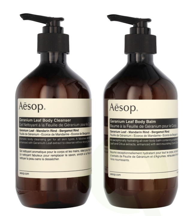 AESOP Geranium Leaf Duet 1000 ml 2x500ml i gruppen SKØNHED & HELSE / Hudpleje / Kropspleje / Bad & brusecreme hos TP E-commerce Nordic AB (C81620)