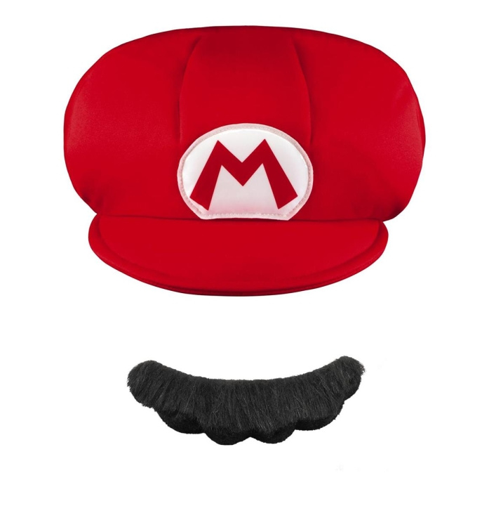 JAKKS Pacific Disguise Super Mario rollespil Mario-hat og -overskæg i gruppen LEGETØJ, BØRN & BABY / Legetøj / Udklædning hos TP E-commerce Nordic AB (C81828)