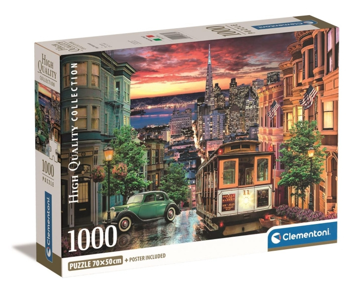 Clementoni 1000 stk CB-kollektion af høj kvalitet San Francisco i gruppen LEGETØJ, BØRN & BABY / Legetøj / Puslespil hos TP E-commerce Nordic AB (C81960)