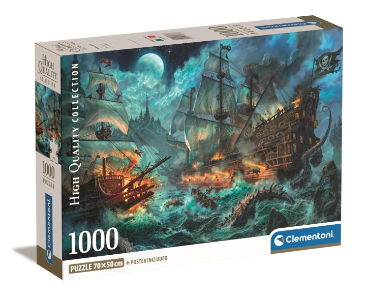 Clementoni 1000 stk CB Collection Pirates Battle af høj kvalitet i gruppen LEGETØJ, BØRN & BABY / Legetøj / Puslespil hos TP E-commerce Nordic AB (C81961)