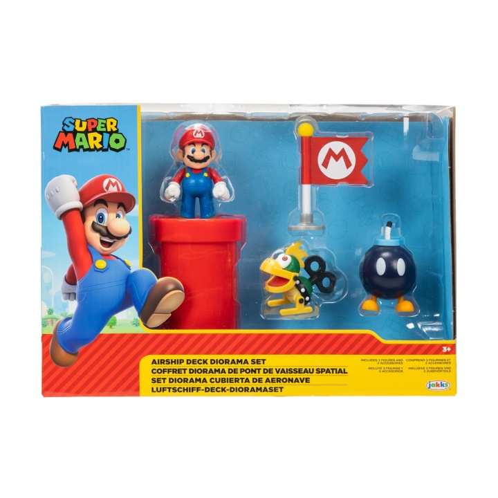 JAKKS Pacific Super Mario 2,5 tommer diorama-sæt Luftskibsdæk i gruppen LEGETØJ, BØRN & BABY / Legetøj / Figurer & miniaturer hos TP E-commerce Nordic AB (C81987)