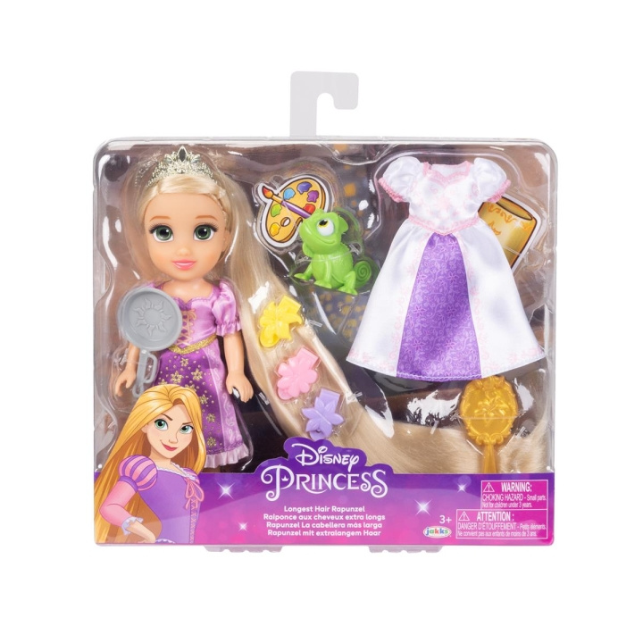 JAKKS Pacific Disney Princess 6 Inch Petite Doll med ekstra mode og tilbehør Rapunzel med det længste hår i gruppen LEGETØJ, BØRN & BABY / Legetøj / Docks og tilbehør hos TP E-commerce Nordic AB (C82066)