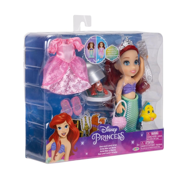 JAKKS Pacific Disney Princess 6 Inch Petite Doll med ekstra mode og tilbehør Sea to Land Ariel i gruppen LEGETØJ, BØRN & BABY / Legetøj / Docks og tilbehør hos TP E-commerce Nordic AB (C82067)