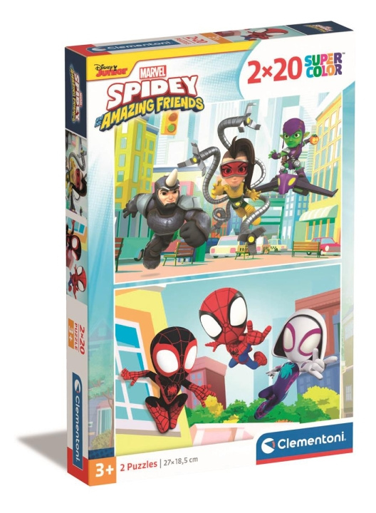 Clementoni 2x20 brikker Puslespil Spidey og hans fantastiske venner i gruppen LEGETØJ, BØRN & BABY / Legetøj / Puslespil hos TP E-commerce Nordic AB (C82076)