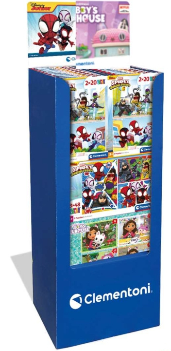 Clementoni Displaypuslespil Spidey + Gabbys Dollhouse 66 Puzzles (FSDU), Asst i gruppen LEGETØJ, BØRN & BABY / Legetøj / Puslespil hos TP E-commerce Nordic AB (C82080)