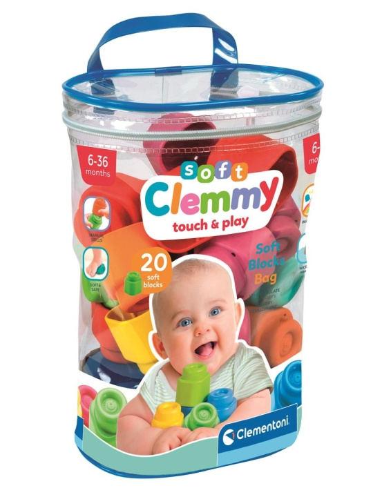 Clementoni Soft Clemmy (sæt med 20 klodser) i gruppen LEGETØJ, BØRN & BABY / Babyleg (0-3 år) / Aktivitetslegetøj hos TP E-commerce Nordic AB (C82141)