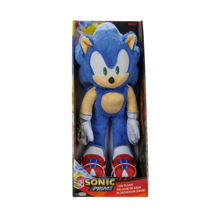 JAKKS Pacific Sonic Prime plys 13 tommer Sonic i gruppen LEGETØJ, BØRN & BABY / Babyleg (0-3 år) / Tøjdyr hos TP E-commerce Nordic AB (C82289)