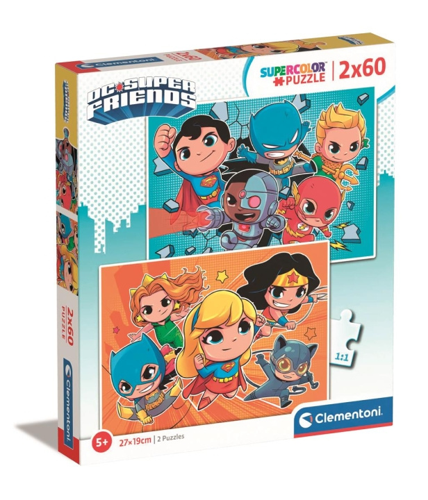 Clementoni 2x60 brikker Puslespil Kids Special Collection DC Commics Superfriends i gruppen LEGETØJ, BØRN & BABY / Legetøj / Puslespil hos TP E-commerce Nordic AB (C82305)