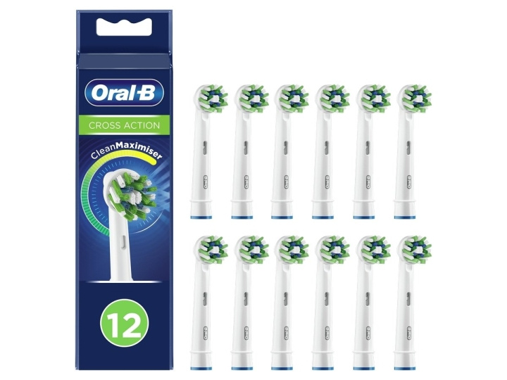 Oral B CrossAction udskiftningshoveder 12 stk i gruppen SKØNHED & HELSE / Oral pleje / Tilbehør til elektriske tandbørster hos TP E-commerce Nordic AB (C82438)