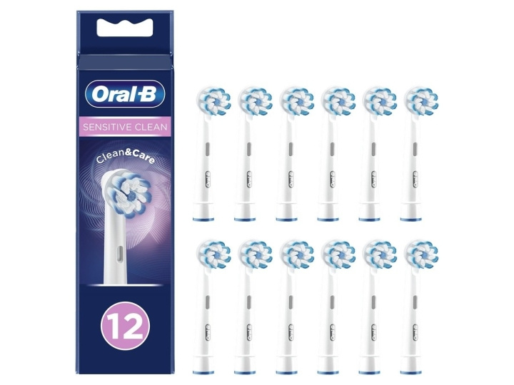 Oral B Sensitive Clean&Care udskiftningshoveder 12 stk i gruppen SKØNHED & HELSE / Oral pleje / Tilbehør til elektriske tandbørster hos TP E-commerce Nordic AB (C82439)