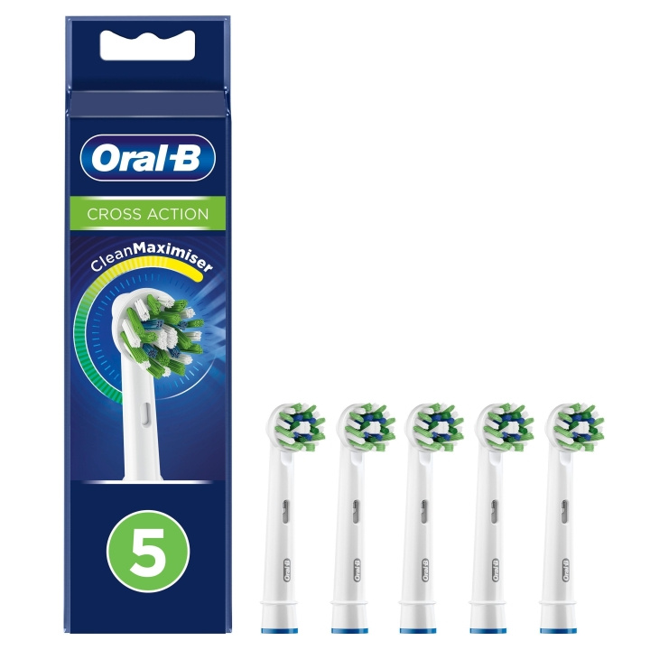 Oral B CrossAction udskiftningshoveder 5 stk i gruppen SKØNHED & HELSE / Oral pleje / Tilbehør til elektriske tandbørster hos TP E-commerce Nordic AB (C82441)